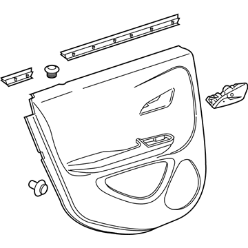 22857360 GM Door Trim Panel, Beige, Rear Passenger Side Illustration 1 of 1