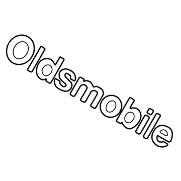 GM 10342809 Nameplate, Gold, Rear 10342809 GM Nameplate, Gold, Rear Illustration 1 of 1