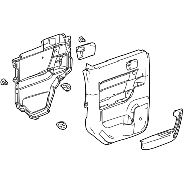 94723403 GM Door Trim Panel Illustration 1 of 1