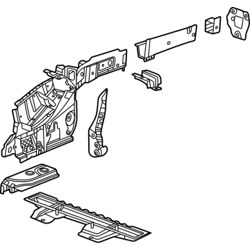 60004655 GM Lower Rail Assembly, Rear Passenger Side Illustration 1 of 1