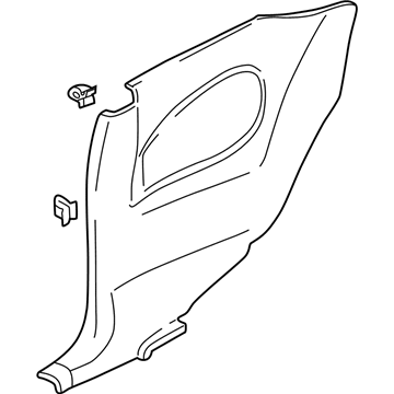 GM 22614860 Lower Quarter Trim, Gray, Rear Passenger Side 22614860 GM Lower Quarter Trim, Gray, Rear Passenger Side Illustration 1 of 1