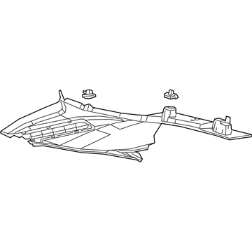 39157826 GM Rear Trim, Gray, Passenger Side Illustration 1 of 1