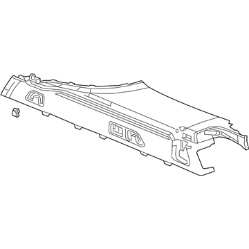 13487523 GM Lower Trim, Black, Rear Upper Passenger Side Illustration 1 of 1