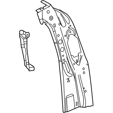 GM 22953947 Upper Reinforcement, Rear Passenger Side 22953947 GM Upper Reinforcement, Rear Passenger Side Illustration 1 of 1