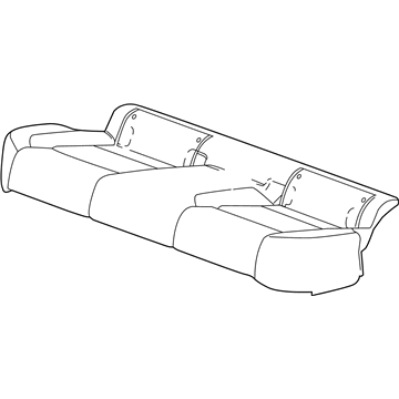 GM 84110744 Cushion Cover, Brown, Rear 84110744 GM Cushion Cover, Brown, Rear Illustration 1 of 1
