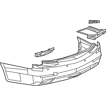 GM 22934286 Bumper Cover, Rear 22934286 GM Bumper Cover, Rear Illustration 1 of 1