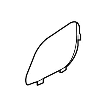 GM 42759646 Lower Gate Trim Access Panel, Black, Rear 42759646 GM Lower Gate Trim Access Panel, Black, Rear Illustration 1 of 1