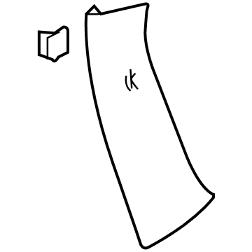 GM 42788731 Side Gate Trim, Black, Upper Driver Side 42788731 GM Side Gate Trim, Black, Upper Driver Side Illustration 1 of 1