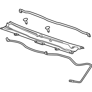GM 23207952 Cowl Grille 23207952 GM Cowl Grille Illustration 1 of 1