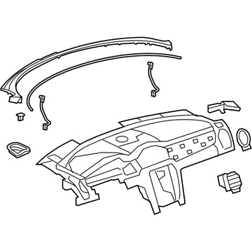 GM 84383168 Upper Dash Panel 84383168 GM Upper Dash Panel Illustration 1 of 1