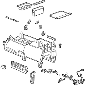 GM 84027102 Console Assembly, Jet Black, Front 84027102 GM Console Assembly, Jet Black, Front Illustration 1 of 1