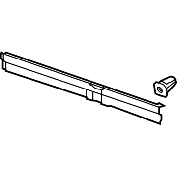 15913762 GM Rear Glass Molding, Titanium, Lower Illustration 1 of 1