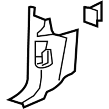 GM 15904438 Cowl Trim, Passenger Side 15904438 GM Cowl Trim, Passenger Side Illustration 1 of 1