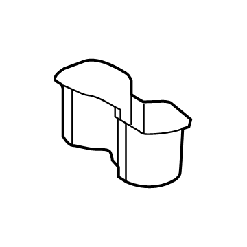 GM 84543248 Cup Holder, Jet Black, Front 84543248 GM Cup Holder, Jet Black, Front Illustration 1 of 1