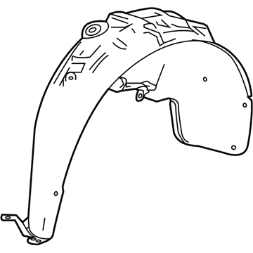 84678112 GM Wheelhouse Liner, Rear Passenger Side Illustration 1 of 1