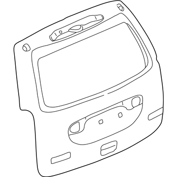 10374333 GM Lift Gate, Rear Illustration 1 of 1