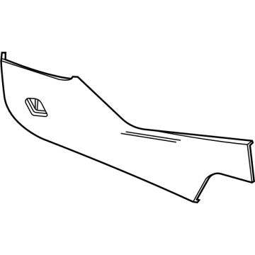 GM 84735819 Extension Panel, Black, Driver Side 84735819 GM Extension Panel, Black, Driver Side Illustration 1 of 1