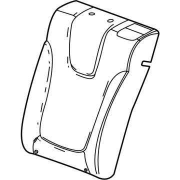 42594189 GM Seat Back Cover, Black, Rear Driver Side Illustration 1 of 1