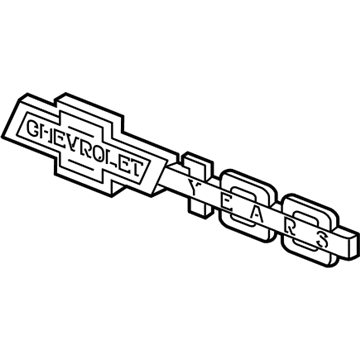 GM 84149657 Nameplate, Rear 84149657 GM Nameplate, Rear Illustration 1 of 1