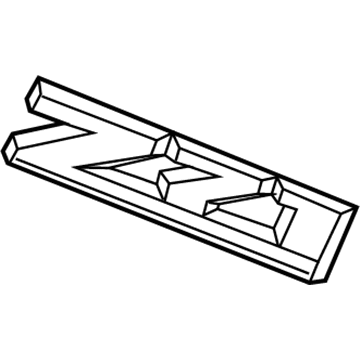 GM 23465290 Nameplate, Rear 23465290 GM Nameplate, Rear Illustration 1 of 1