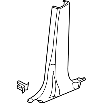 GM 25829737 Lower Center Pillar Trim, Gray, Inner Passenger Side 25829737 GM Lower Center Pillar Trim, Gray, Inner Passenger Side Illustration 1 of 1