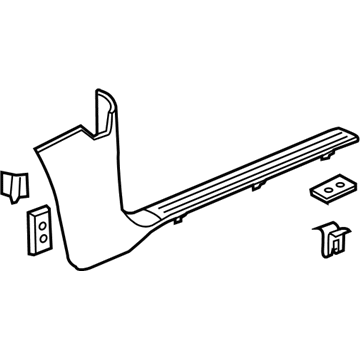 GM 15227937 Cowl Trim, Gray, Driver Side 15227937 GM Cowl Trim, Gray, Driver Side Illustration 1 of 1