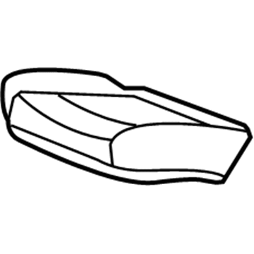 GM 22958240 Cushion Cover, Titanium, Rear 22958240 GM Cushion Cover, Titanium, Rear Illustration 1 of 1