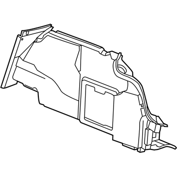84156971 GM Trunk Side Trim, Black Diamon, Rear Passenger Side Illustration 1 of 1