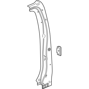 GM 84606117 Lock Pillar Reinforcement, Rear Passenger Side 84606117 GM Lock Pillar Reinforcement, Rear Passenger Side Illustration 1 of 1