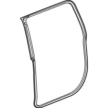 GM 84843462 Door Weatherstrip, Rear Driver Side 84843462 GM Door Weatherstrip, Rear Driver Side Illustration 1 of 1