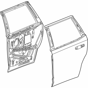 GM 86791895 Door Shell, Rear Driver Side 86791895 GM Door Shell, Rear Driver Side Illustration 1 of 1