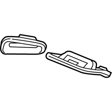 39099166 GM Access Cover, Black, Rear Passenger Side Illustration 1 of 1
