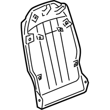 GM 89041843 Seat Back Panel 89041843 GM Seat Back Panel Illustration 1 of 1