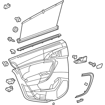 GM 23110533 Door Trim Panel, Rear Driver Side 23110533 GM Door Trim Panel, Rear Driver Side Illustration 1 of 1