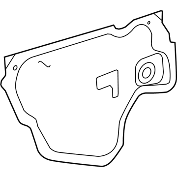 GM 20938518 Water Deflector, Inner Passenger Side 20938518 GM Water Deflector, Inner Passenger Side Illustration 1 of 1