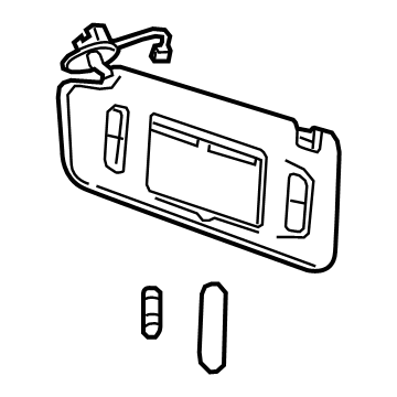 GM 42676626 Sunvisor, Gray, Driver Side 42676626 GM Sunvisor, Gray, Driver Side Illustration 1 of 1