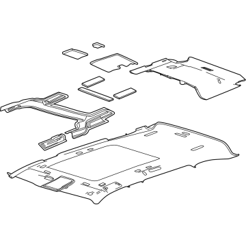 GM 85072150 Panel, Roof Trim(Interior), Jet Black 85072150 GM Panel, Roof Trim(Interior), Jet Black Illustration 1 of 1
