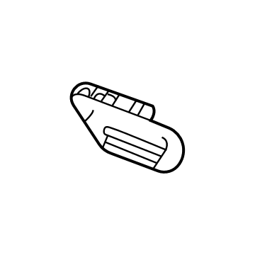 42759637 GM Lower Quarter Trim Hold Down, Jet Black, Driver Side Illustration 1 of 1