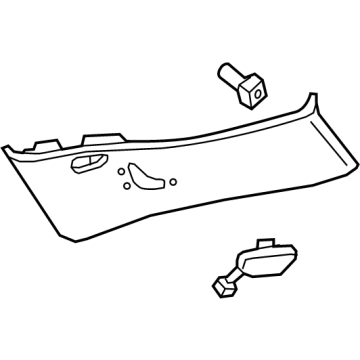 42786172 GM Upper Quarter Trim, Black, Driver Side Illustration 1 of 1