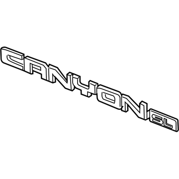 GM 15926162 Nameplate, Rear 15926162 GM Nameplate, Rear Illustration 1 of 1