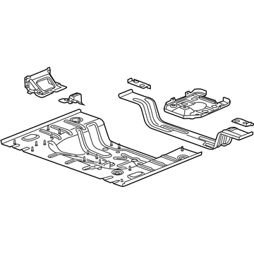 GM 22957050 Rear Floor Pan 22957050 GM Rear Floor Pan Illustration 1 of 1