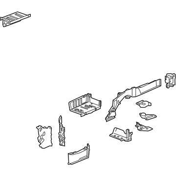 GM 84222417 Rear Rail Assembly, Driver Side 84222417 GM Rear Rail Assembly, Driver Side Illustration 1 of 1