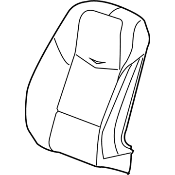 GM 23120512 Seat Back Cover, Black, Front 23120512 GM Seat Back Cover, Black, Front Illustration 1 of 1