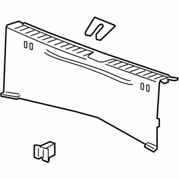 GM 42786284 Rear Sill Plate, Black 42786284 GM Rear Sill Plate, Black Illustration 1 of 1