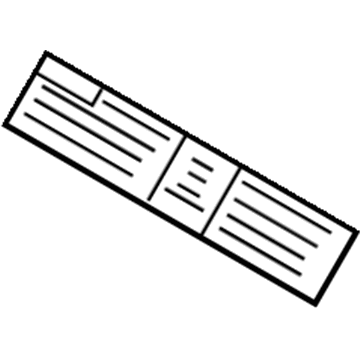 GM 10446112 A/C Label 10446112 GM A/C Label Illustration 1 of 1