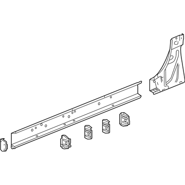 GM 84714277 Inner Rocker, Driver Side 84714277 GM Inner Rocker, Driver Side Illustration 1 of 1