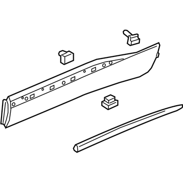 GM 84849554 Lower Molding, Rear Passenger Side 84849554 GM Lower Molding, Rear Passenger Side Illustration 1 of 1