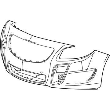 GM 13399053 Bumper Cover, Front 13399053 GM Bumper Cover, Front Illustration 1 of 1