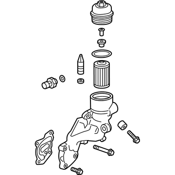GM 12720086 Oil Filter Housing 12720086 GM Oil Filter Housing Illustration 1 of 1
