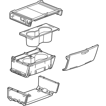 GM 84989204 Compartment, Black 84989204 GM Compartment, Black Illustration 1 of 1